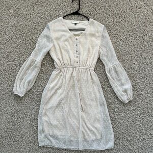 alredine Women’s XS Cream Long Sleeve Dress